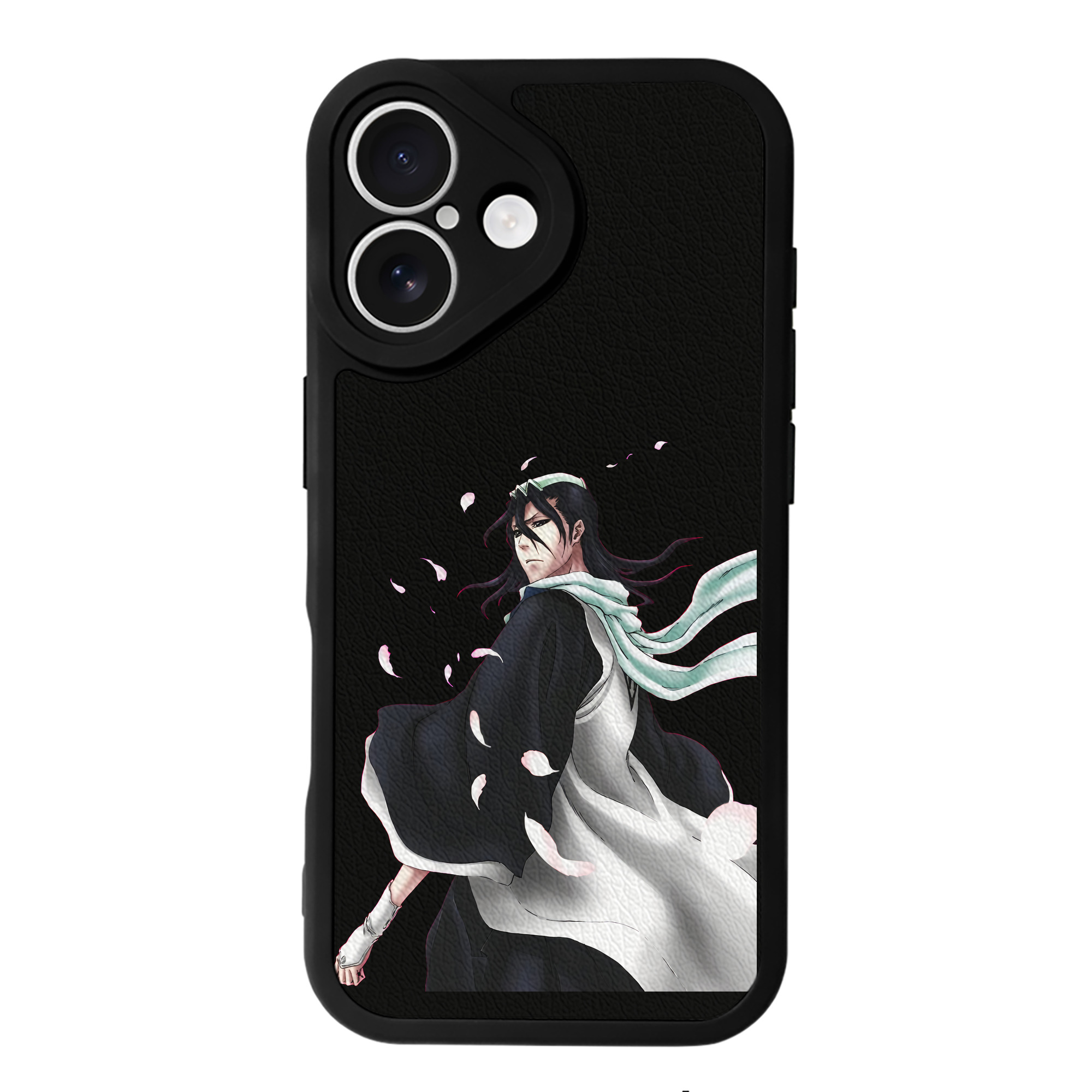 （画像用） ブリーチ くちき びゃくや BLEACH Kuchiki Byakuya 【iPhone 16シリーズ対応】シリコンスマホケース（レザー調） 材質：シリコン